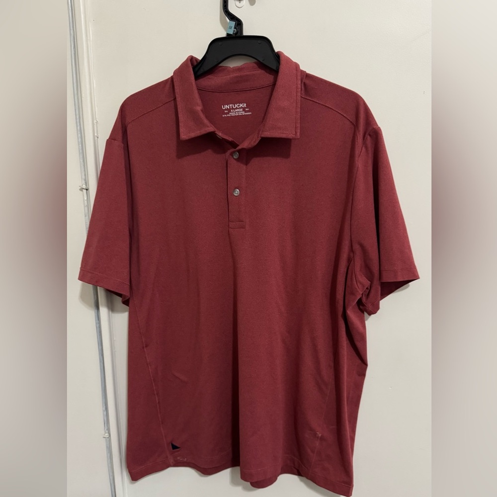 UNTUKit Clavidor men’s XL Red Short Sleeve Polo Shirt Casual